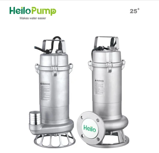 Pompe à eau centrifuge électrique à puits profond submersible à haute pression en acier inoxydable pour le traitement des eaux usées et la communauté résidentielle WQD
